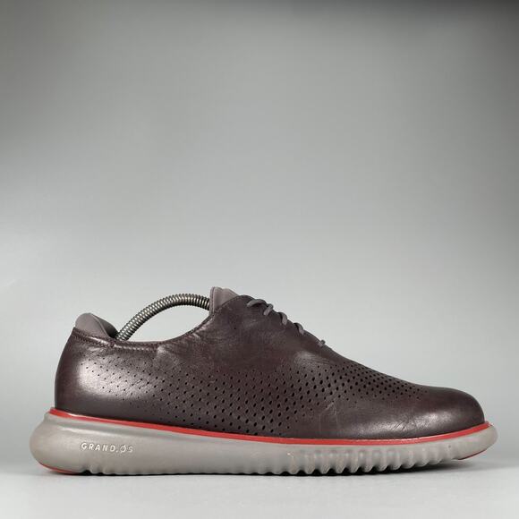 Cole Haan 2.Zerogrand Laser Men\'s Size 9.5 M Gray Leather Wingtip Oxfords Casual main image 6